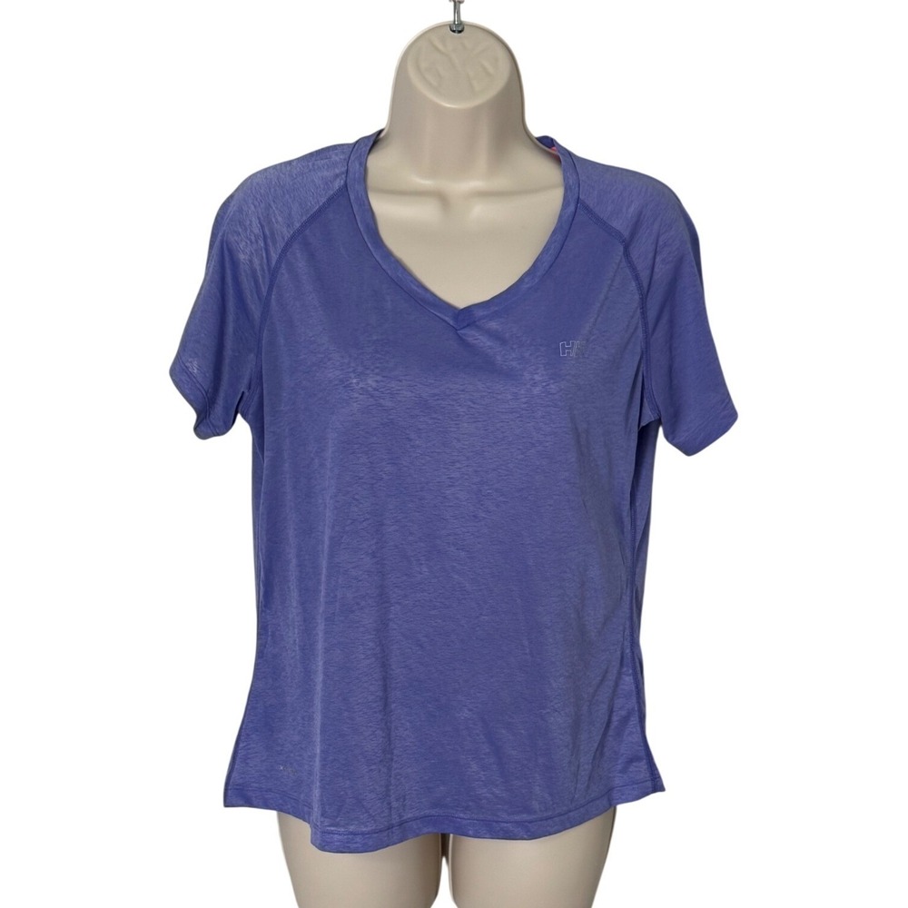 Helly Hansen X-Cool Womens Purple Heather V-Neck Performance‎ T-Shirt Large